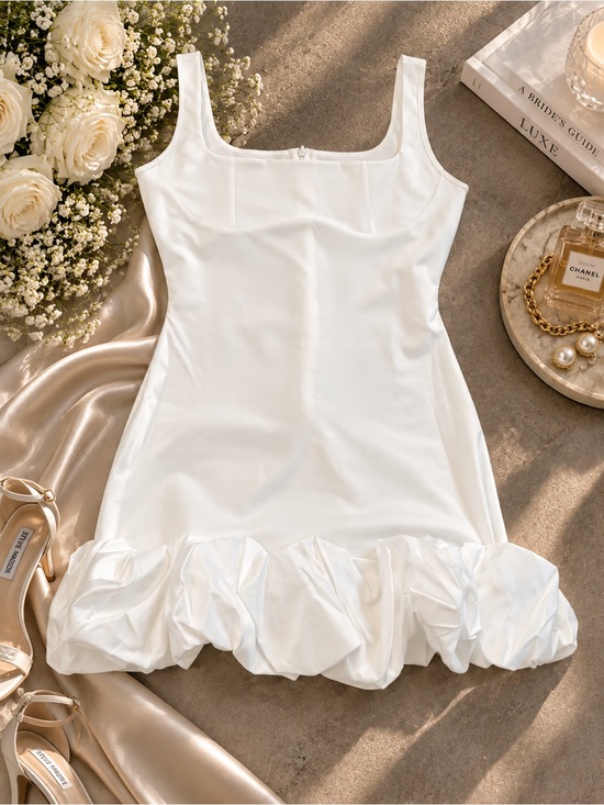 Dresses & Skirts - Elegant White Ruffled Dress